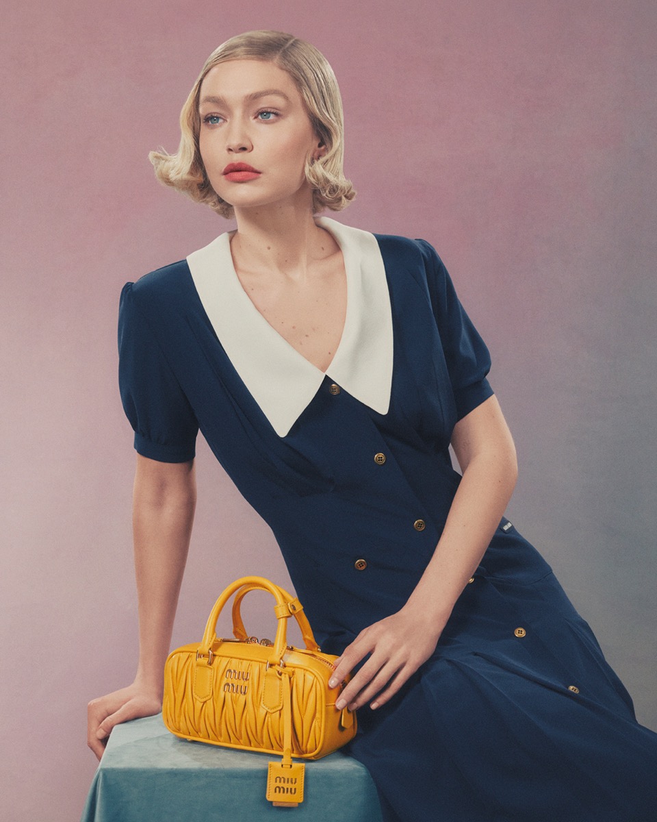 Gigi Hadid For Miu Miu Iconic Wander and Arcadie Bags